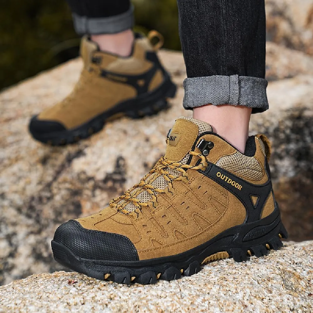 Asifn Mens Sports Hiking Lightweight Outdoor Work Breathable Non-slip Driving Casual Bare Boots
