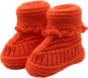 Baby Boys Girls Booties Soft Sole Toddler Shoes Newborn Infant Hand Knitting Crochet Cozy Shoes Non Slip Booties