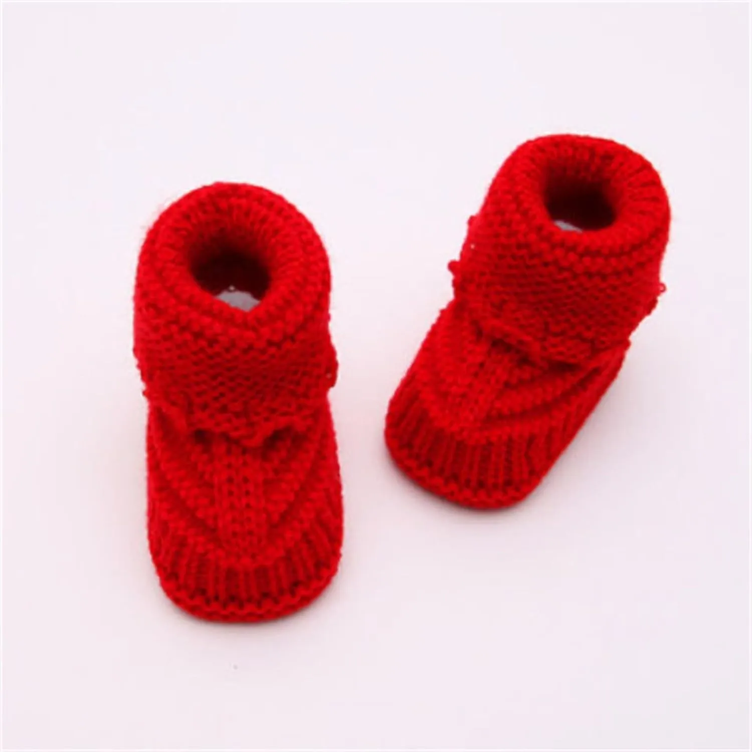 Baby Boys Girls Booties Soft Sole Toddler Shoes Newborn Infant Hand Knitting Crochet Cozy Shoes Non Slip Booties