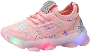 Baby Boys Girls Light Up Flash Breathable Sports Sneakers Toddler Infant Unisex Platform Chunky Outdoor Sport Shoes