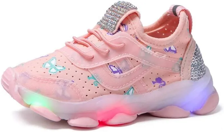 Baby Boys Girls Light Up Flash Breathable Sports Sneakers Toddler Infant Unisex Platform Chunky Outdoor Sport Shoes