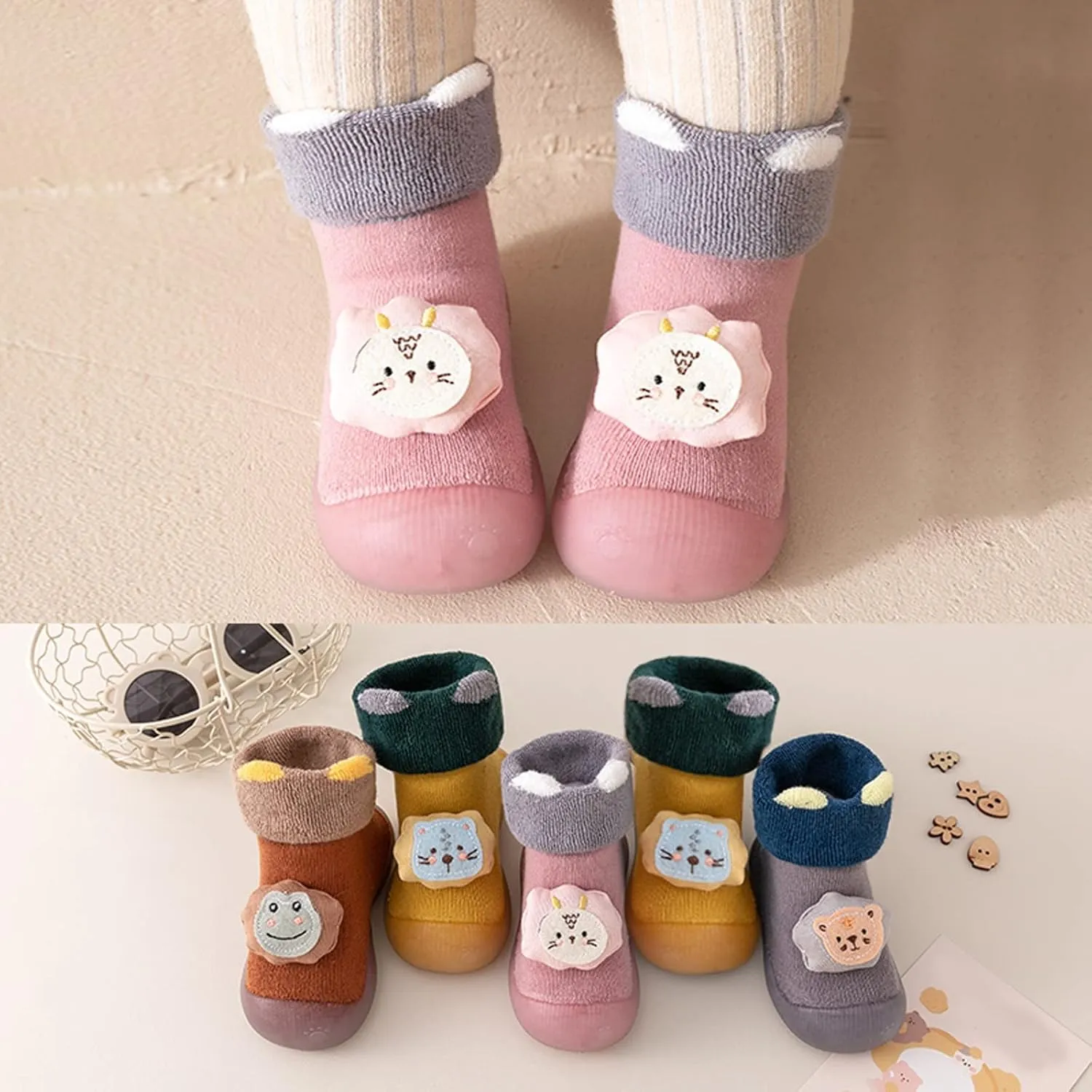 Baby Shoes Boys Girls Breathable Walking Sock Infant Shoes Baby First Walking Shoes Non-Slip Soft Sole Toddle Sneaker (Grey, 12-18 Months)