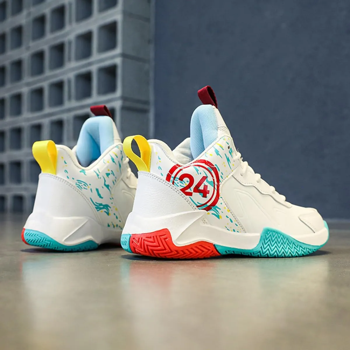 Boys and Kids Basketball Shoes Lightweight Fashion Sneakers Non Slip Sports Basketball Shoes