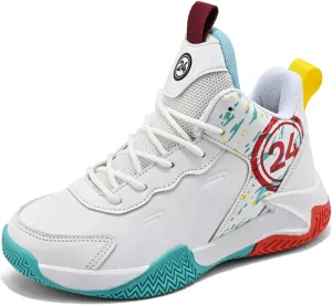 Boys and Kids Basketball Shoes Lightweight Fashion Sneakers Non Slip Sports Basketball Shoes