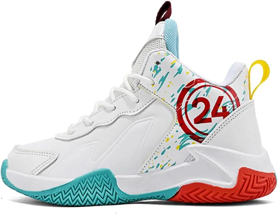 Boys and Kids Basketball Shoes Lightweight Fashion Sneakers Non Slip Sports Basketball Shoes