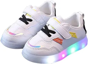Boys Light Up Shoes Canvas Cartoo?? Sneakers for Toddler Little Kid Light Up Shoes for Baby Girls Baby Tennis Shoes