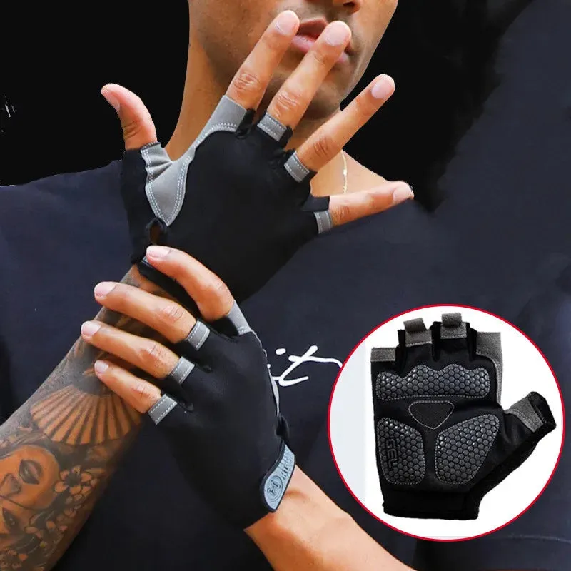 Breathable Fingerless Gym Gloves for Fitness Training