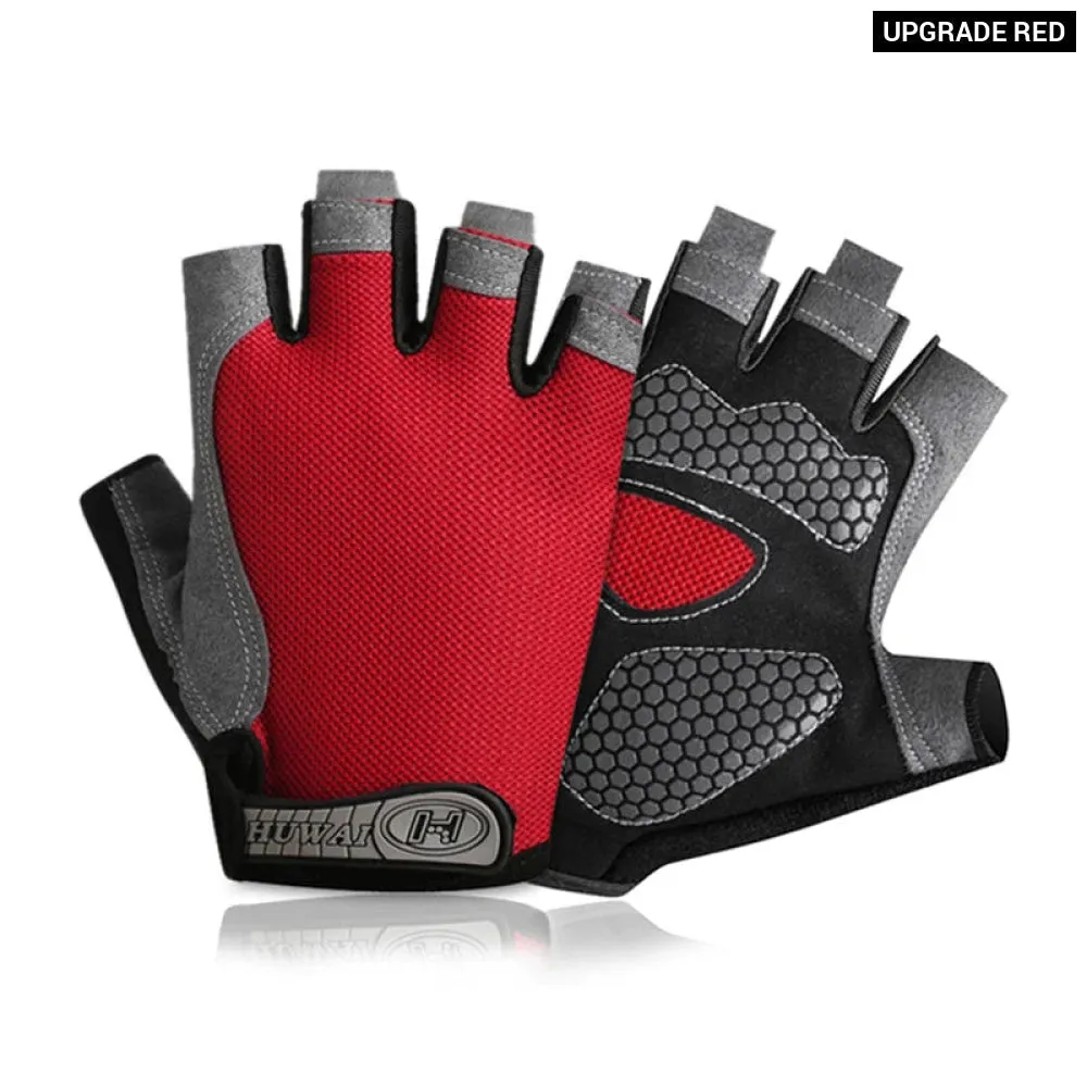 Breathable Fingerless Gym Gloves for Fitness Training