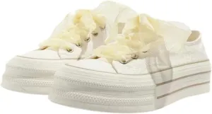 Canvas Chunky Sneakers for Women & Girls Cute Y2K Platform 4cm Walking Shoes for Travel & Gifts