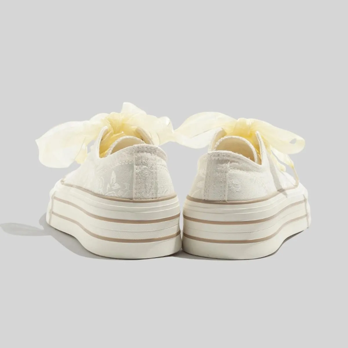 Canvas Chunky Sneakers for Women & Girls Cute Y2K Platform 4cm Walking Shoes for Travel & Gifts
