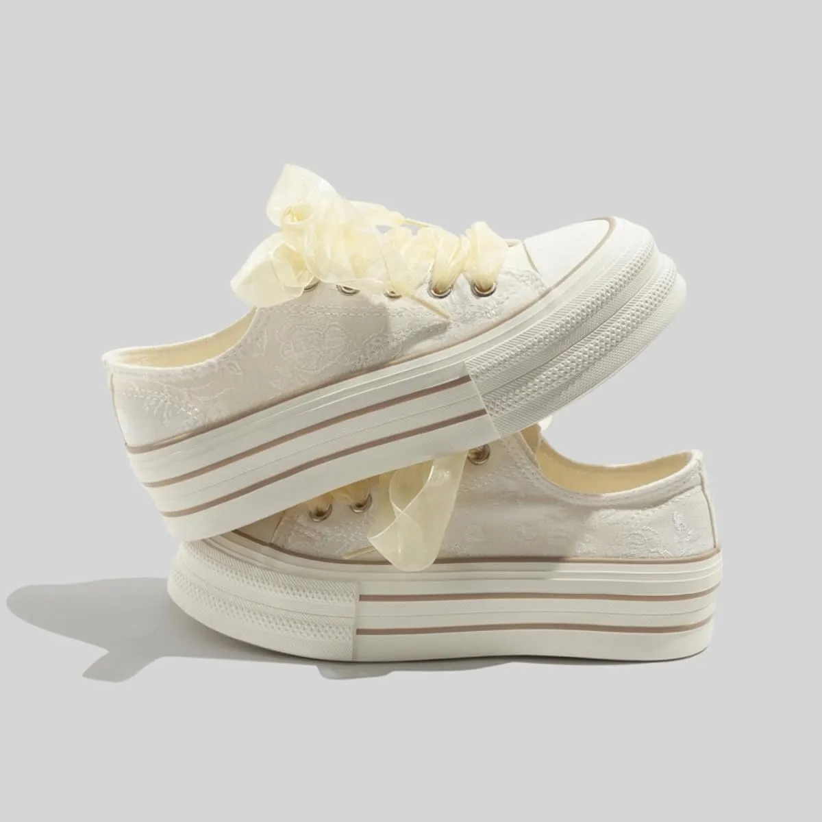Canvas Chunky Sneakers for Women & Girls Cute Y2K Platform 4cm Walking Shoes for Travel & Gifts