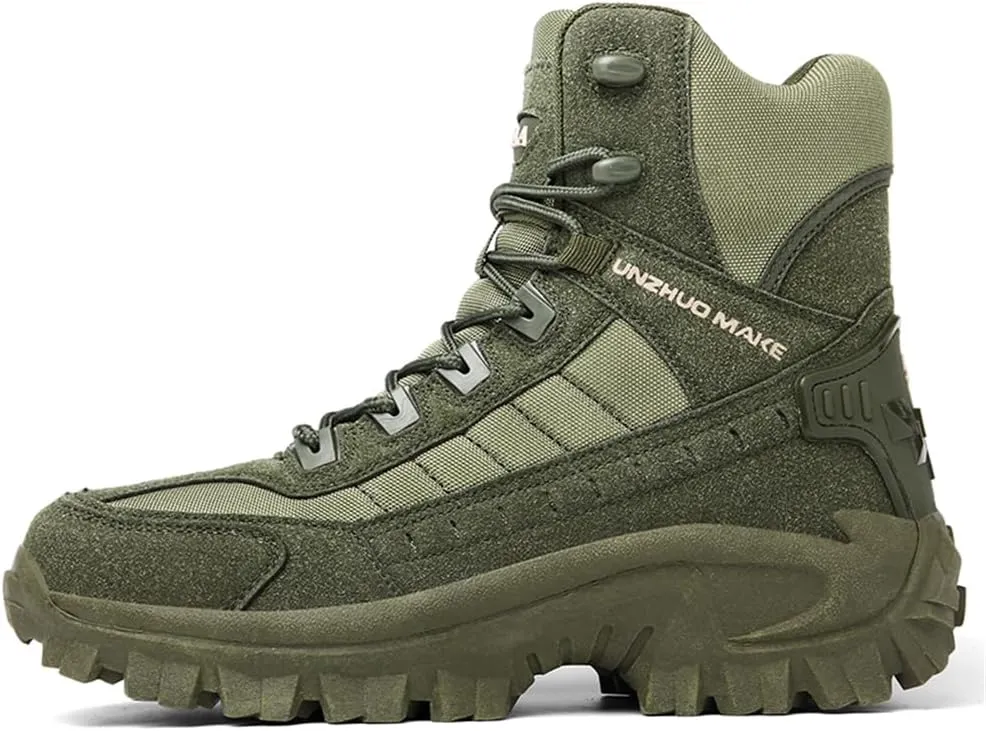 CHUUMEE Men's Tactical Work Boots Splash Resistant Durable Outdoor Suede Hiking Boots Breathable Army Desert Boots