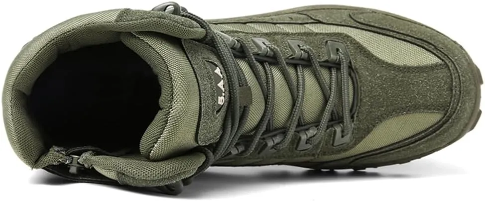 CHUUMEE Men's Tactical Work Boots Splash Resistant Durable Outdoor Suede Hiking Boots Breathable Army Desert Boots
