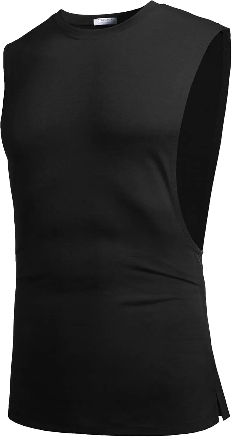 COOFANDY Men Workout Tank Top Gym Bodybuilding Sleeveless Muscle T Shirts Cut Off Shirts