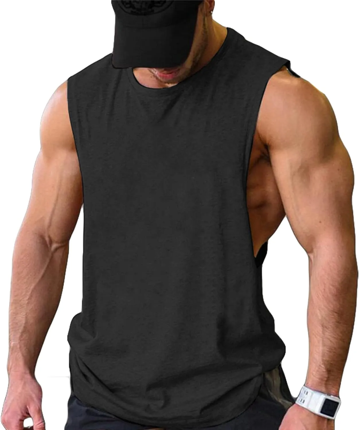 COOFANDY Men Workout Tank Top Gym Bodybuilding Sleeveless Muscle T Shirts Cut Off Shirts