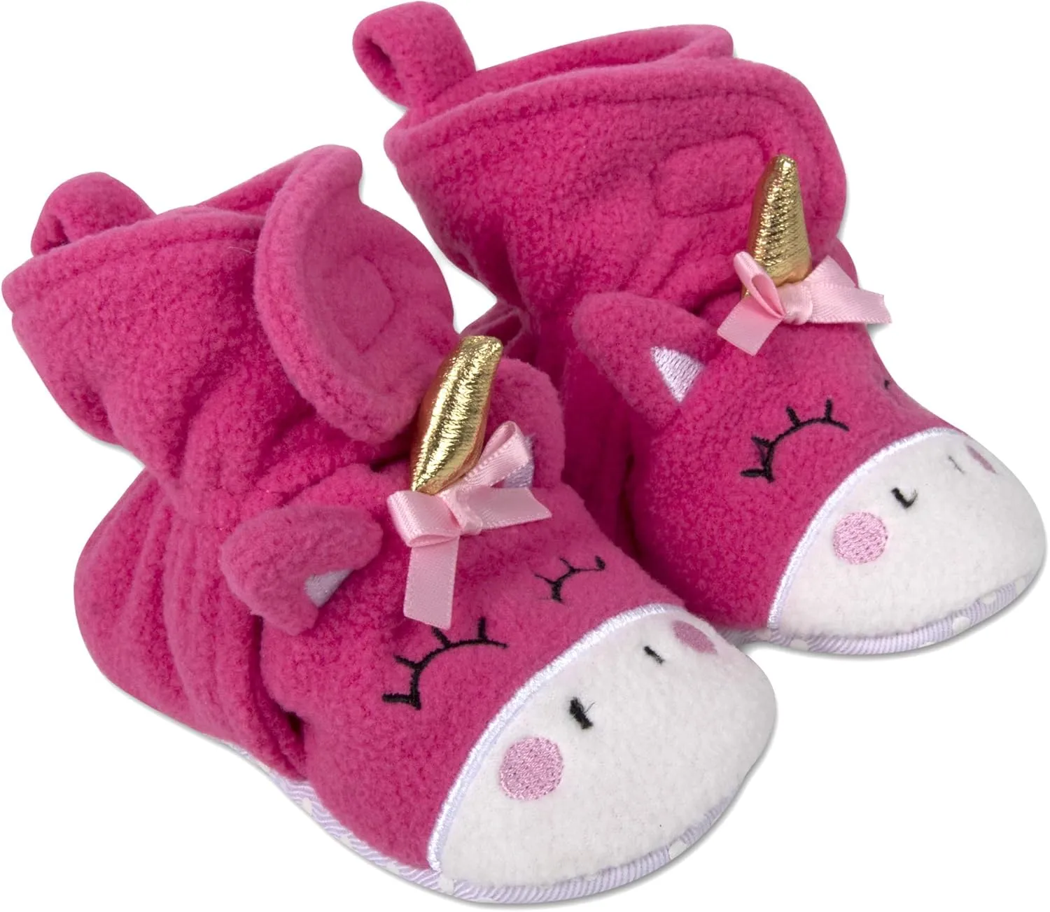 Cozy Fleece Baby Booties- Sherpa Baby Crib Booties Soft Soled Winter Shoes Unisex Fleece Booties Baby Boy, Baby Girl 0-6 Months