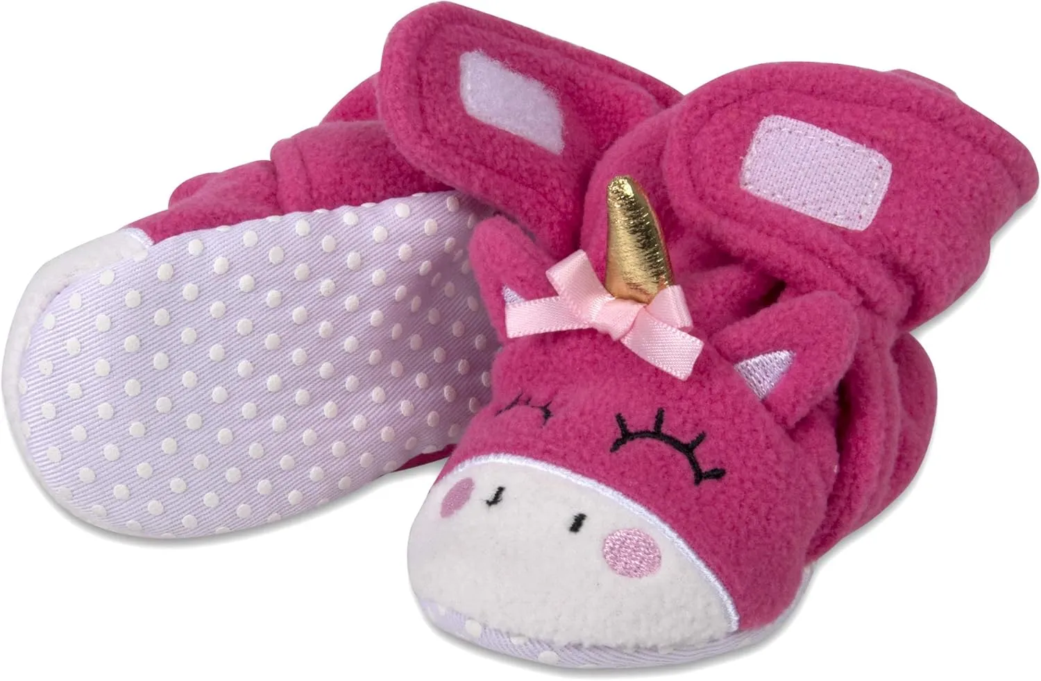 Cozy Fleece Baby Booties- Sherpa Baby Crib Booties Soft Soled Winter Shoes Unisex Fleece Booties Baby Boy, Baby Girl 0-6 Months