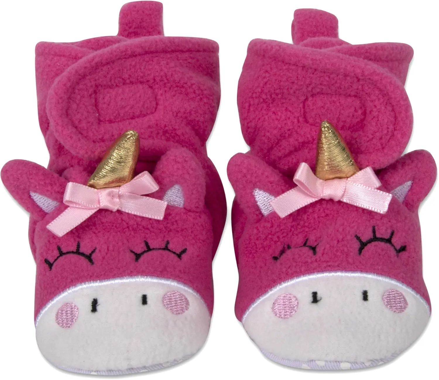 Cozy Fleece Baby Booties- Sherpa Baby Crib Booties Soft Soled Winter Shoes Unisex Fleece Booties Baby Boy, Baby Girl 0-6 Months