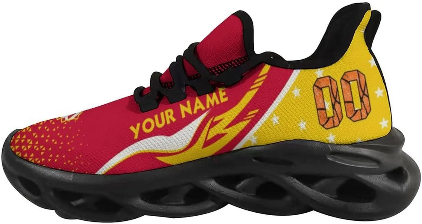 Custom Basketball Sneakers City Sports Slip-on Shoes Personalized Name Number Gifts for Basketball Fans Men Women