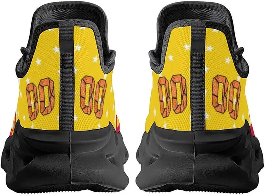 Custom Basketball Sneakers City Sports Slip-on Shoes Personalized Name Number Gifts for Basketball Fans Men Women