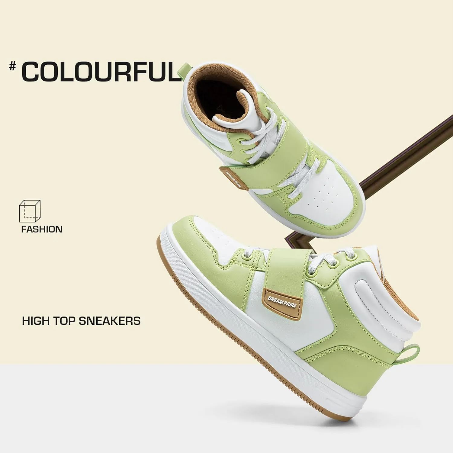 DREAM PAIRS Boys Girls High Top Sneaker LilLegends Skyhigh Basketball Shoes