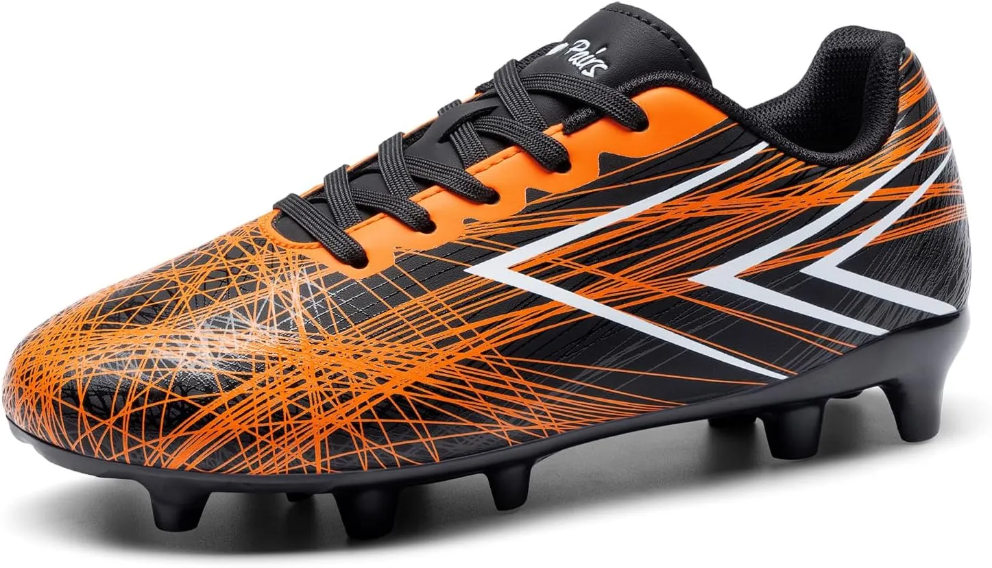 DREAM PAIRS Boys Girls Soccer Cleats Kids Youth Firm Ground Football Shoes for Little/Big Kid