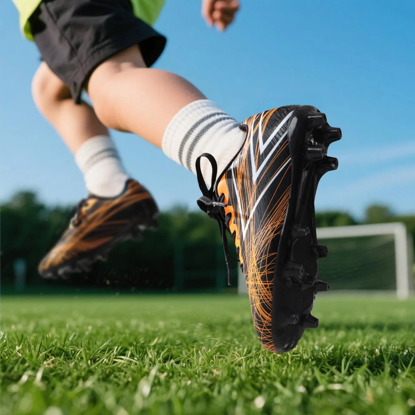 DREAM PAIRS Boys Girls Soccer Cleats Kids Youth Firm Ground Football Shoes for Little/Big Kid