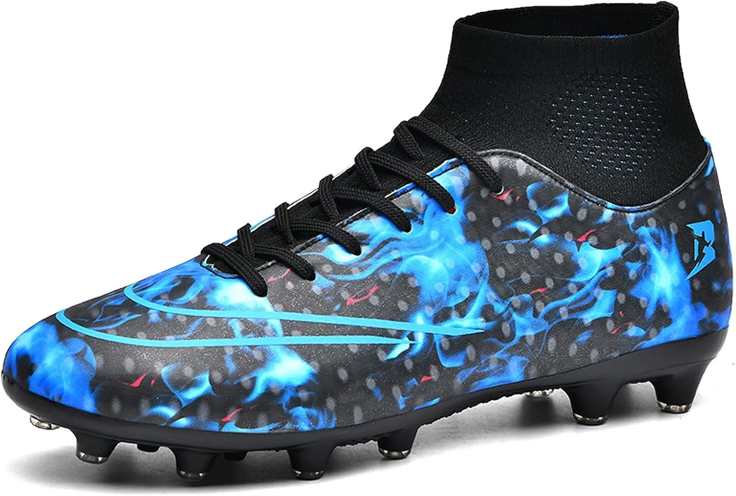 FLIOZY Mens Football Shoes High-top Cleats Soccer Boots Youth Sports Football Shoes Competition Training Football Boots Sneaker