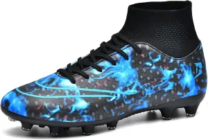 FLIOZY Mens Football Shoes High-top Cleats Soccer Boots Youth Sports Football Shoes Competition Training Football Boots Sneaker