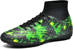 FLIOZY Mens Football Shoes High-top Cleats Soccer Boots Youth Sports Football Shoes Competition Training Football Boots Sneaker