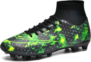 FLIOZY Mens Football Shoes High-top Cleats Soccer Boots Youth Sports Football Shoes Competition Training Football Boots Sneaker