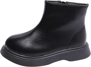 Girls Spring Autumn Winter Ankle Boots Side Zipper Short Boots Toddler Soft Bottom Non Slip Low Calf Boots