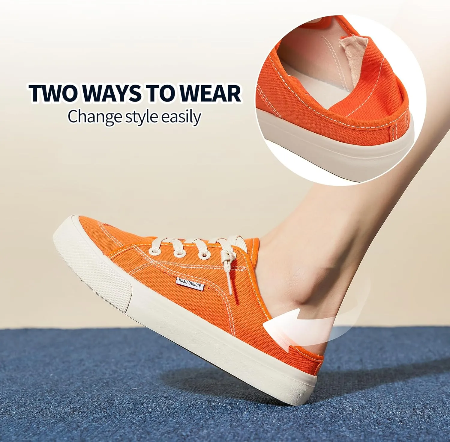 hash bubbie Women's Slip on Shoes Canvas Shoes Non Slip Fashion Sneakers for Women Low Top Loafers