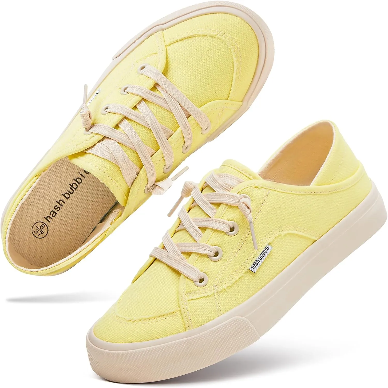 hash bubbie Women's Slip on Shoes Canvas Shoes Non Slip Fashion Sneakers for Women Low Top Loafers