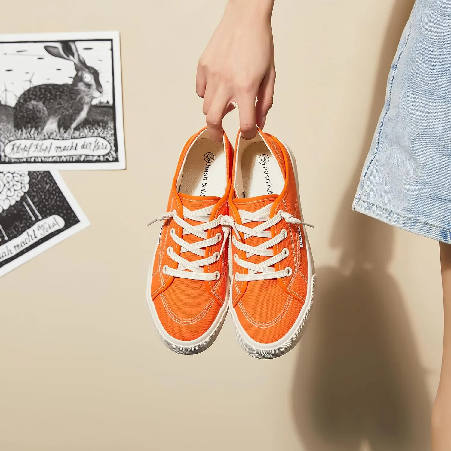 hash bubbie Women's Slip on Shoes Canvas Shoes Non Slip Fashion Sneakers for Women Low Top Loafers
