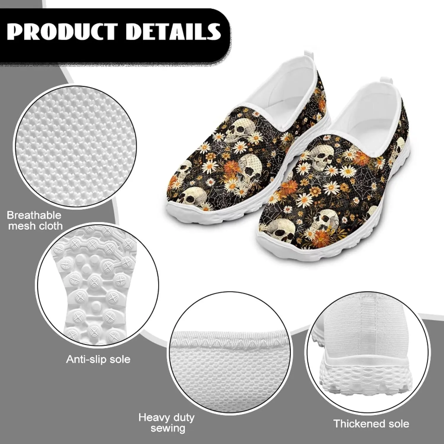 Howilath Women's Slip on Loafer Shoes Sport Athletic Gym Casual Sneakers Mesh Hands Free Slip on Shoes US 5.5-10.5