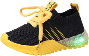 IWIHMIV Kids Tennis Running Shoes Luminous Athletic Lightweight Sports Walking for Boys Girls Basketball Shoes