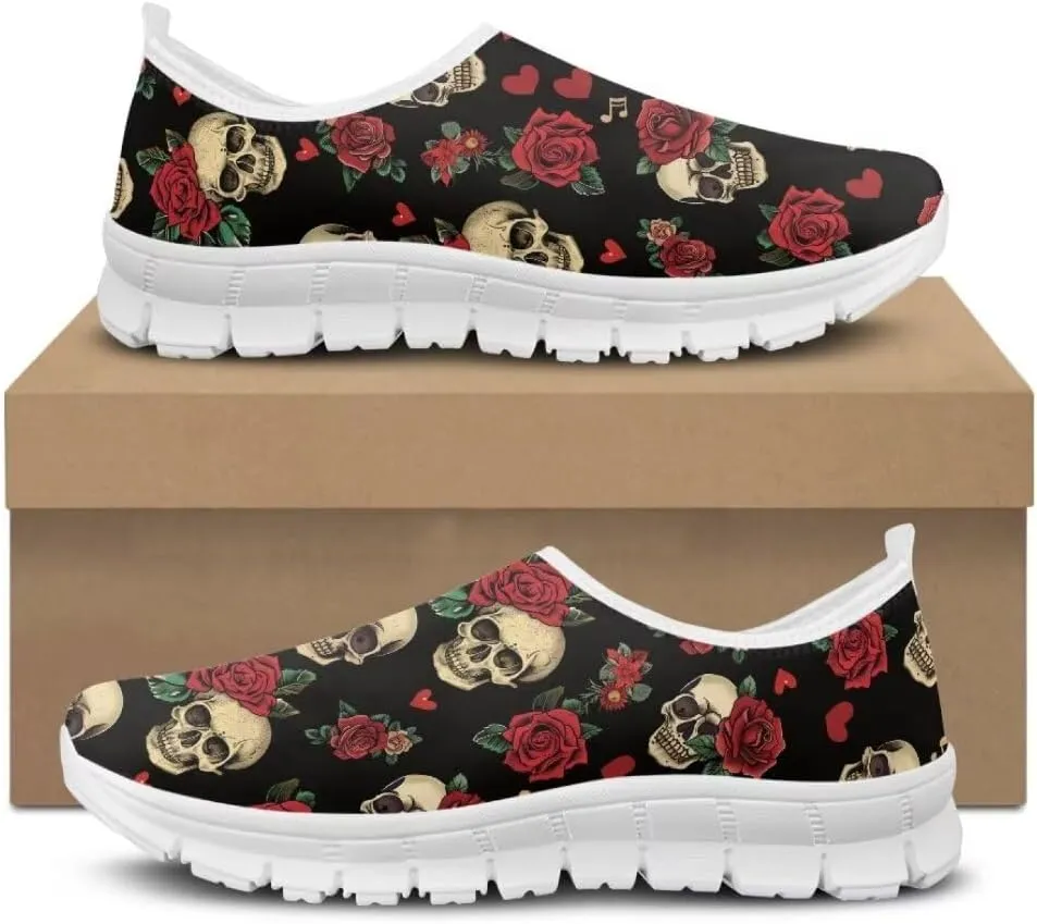 Jeiento Womens Halloween Shoes Slip-On Loafers Comfy Play Fashion Sneaker Travel Walking Flat Shoes Slip-On Party Shoes for Teenager Girls