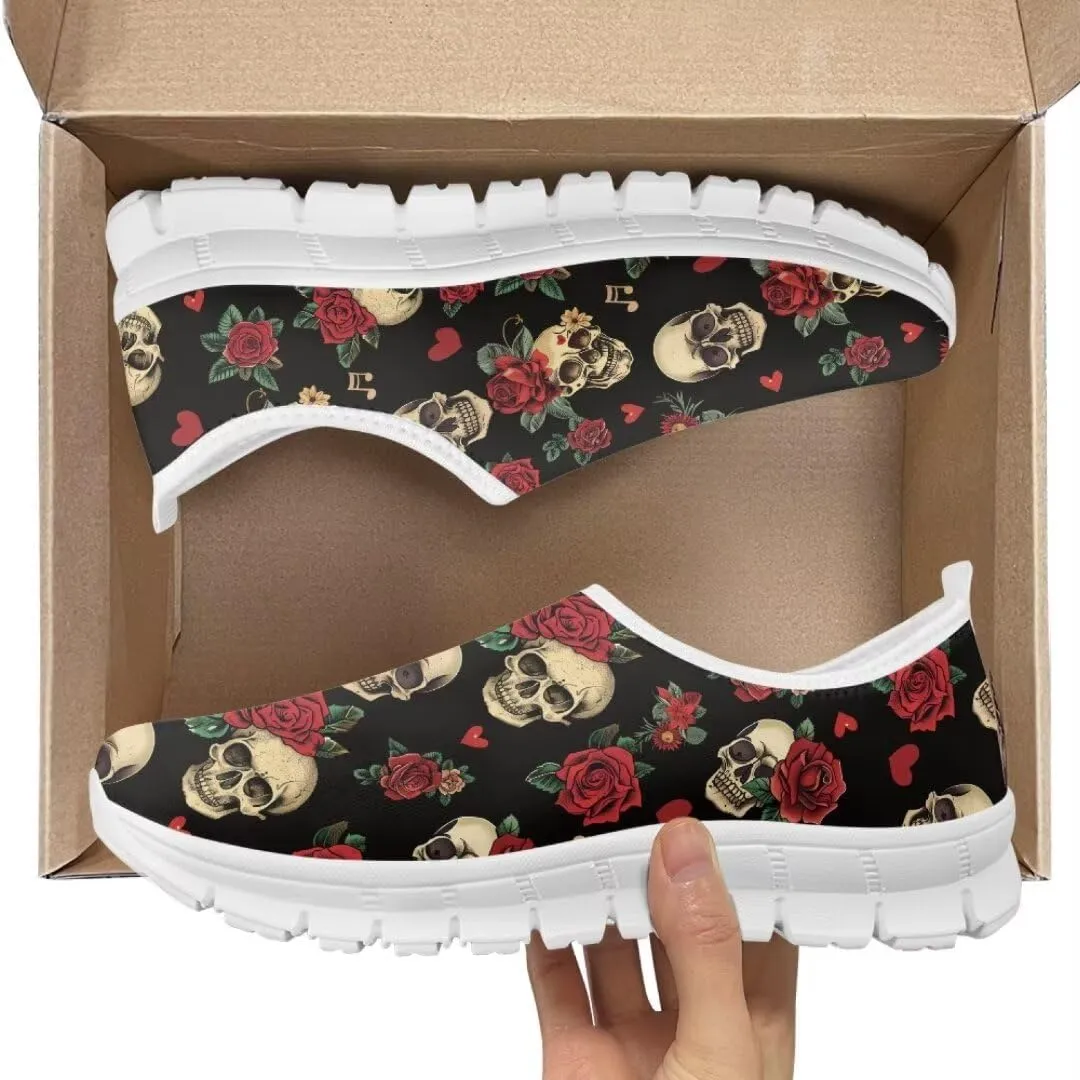 Jeiento Womens Halloween Shoes Slip-On Loafers Comfy Play Fashion Sneaker Travel Walking Flat Shoes Slip-On Party Shoes for Teenager Girls