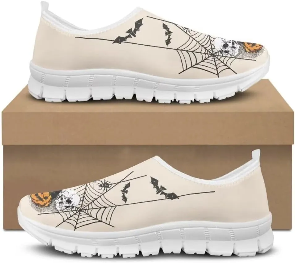 Jeiento Womens Halloween Shoes Slip-On Loafers Comfy Play Fashion Sneaker Travel Walking Flat Shoes Slip-On Party Shoes for Teenager Girls