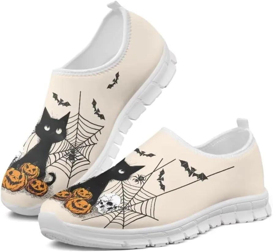 Jeiento Womens Halloween Shoes Slip-On Loafers Comfy Play Fashion Sneaker Travel Walking Flat Shoes Slip-On Party Shoes for Teenager Girls