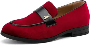 JITAI Boys Dress Loafers for Weddings & School, Breathable Slip-On Leather Tuxedo Shoes, Toddler to Preteen