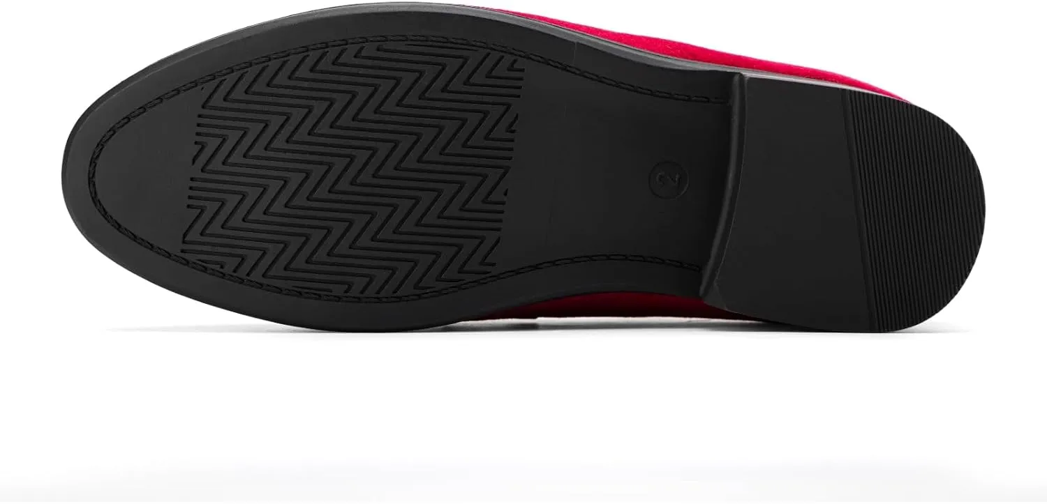 JITAI Boys Dress Loafers for Weddings & School, Breathable Slip-On Leather Tuxedo Shoes, Toddler to Preteen