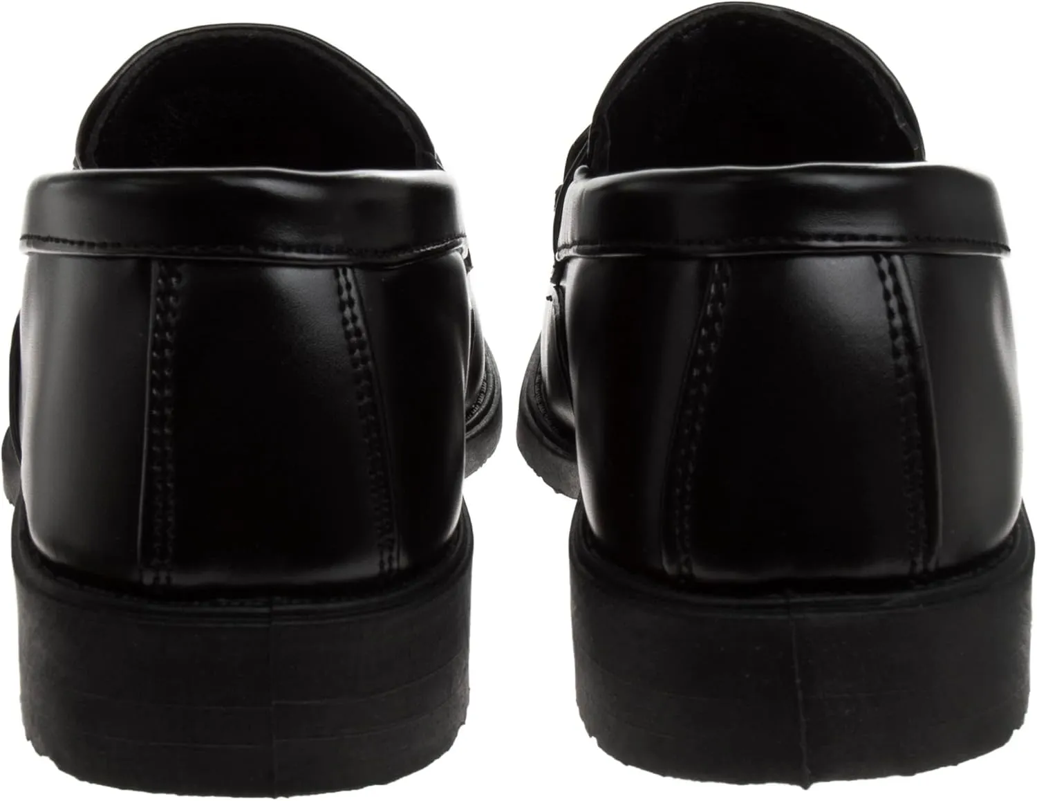 Josmo Boys Dress Shoes ?C Slip-On Comfort Uniform Oxford Loafer with Buckle Black and Brown (Big Kid/Little Kid) (Size 13-6)