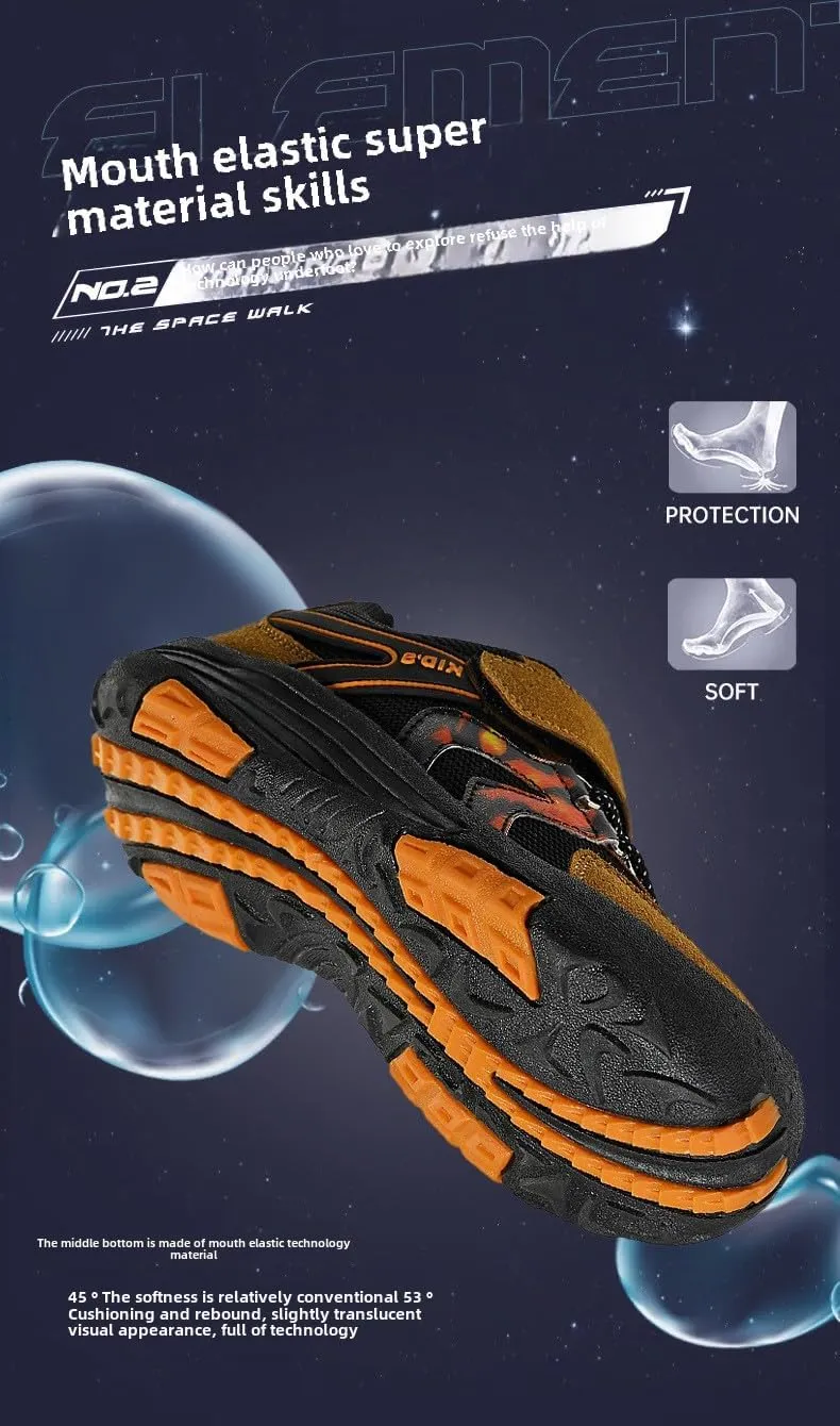 Kids Hiking Boots Toddler Girls Boys Hiking Shoes Water-Resistant Anti-Collision Non-Slip Athletic Outdoor Trekking Boots
