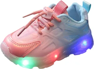 Kids Light Up Shoes Lightweight Breathable Running Sport Shoes Boys Girls Luminous Flashing Athletic Sneakers