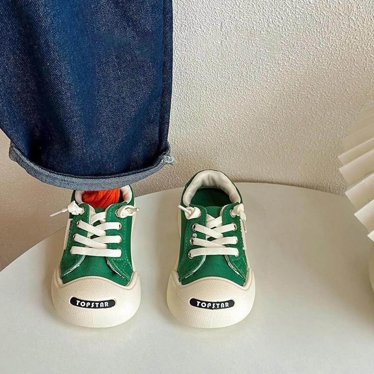 Kids Wide Toe Box Canvas Shoes Low Top Classic Canvas Sneakers Toddler Lace-up Fashion Casual Shoes for Boys and Girls