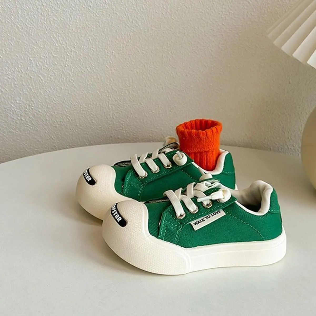 Kids Wide Toe Box Canvas Shoes Low Top Classic Canvas Sneakers Toddler Lace-up Fashion Casual Shoes for Boys and Girls