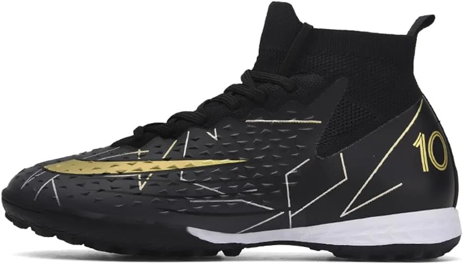 Maylrvjv Men's High-Top Soccer Shoes Anti-Slip Wear-Resistant Football Boots Spikes Athletic Shoes