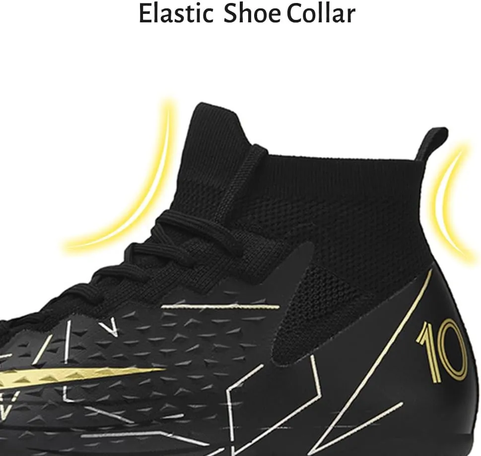 Maylrvjv Men's High-Top Soccer Shoes Anti-Slip Wear-Resistant Football Boots Spikes Athletic Shoes